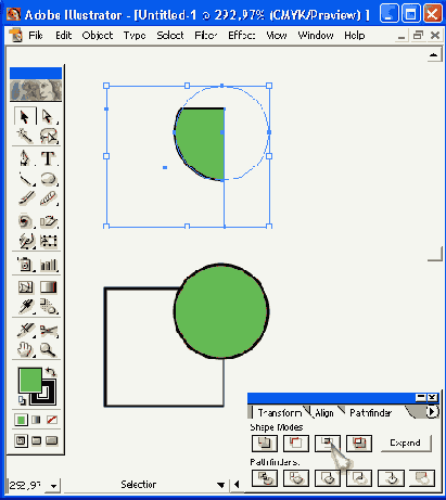 Кнопка Intersect shape areas