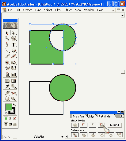 
Кнопка
Exclude overlapping shape areas
